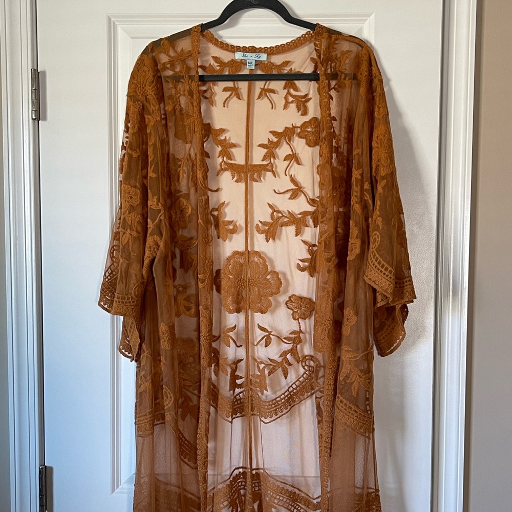 She + Sky lace kimono, good condition